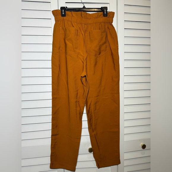 Madewell Women’s Dunaway Paperbag Pants w Tie Waist Golden Pecan Size Medium - Picture 5 of 10